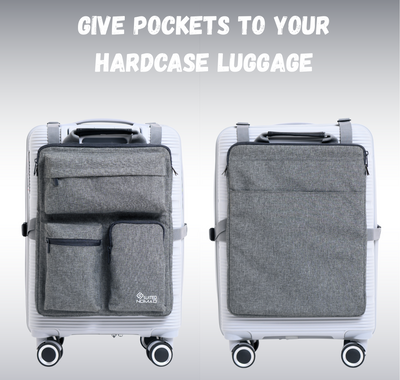 SUITEDNOMAD Over Suitcase Organizer with Storage Pockets and Laptop Sleeves