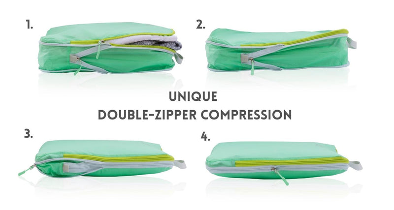 Compression Packing Cubes Set, Travel Organizers with Shoe and Toiletr -  SuitedNomad