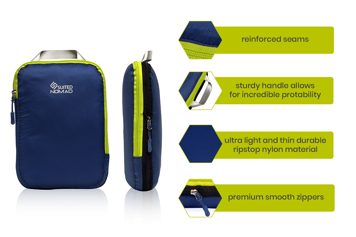 Compression Packing Cubes Set, Ultralight Travel Organizer Bags and To