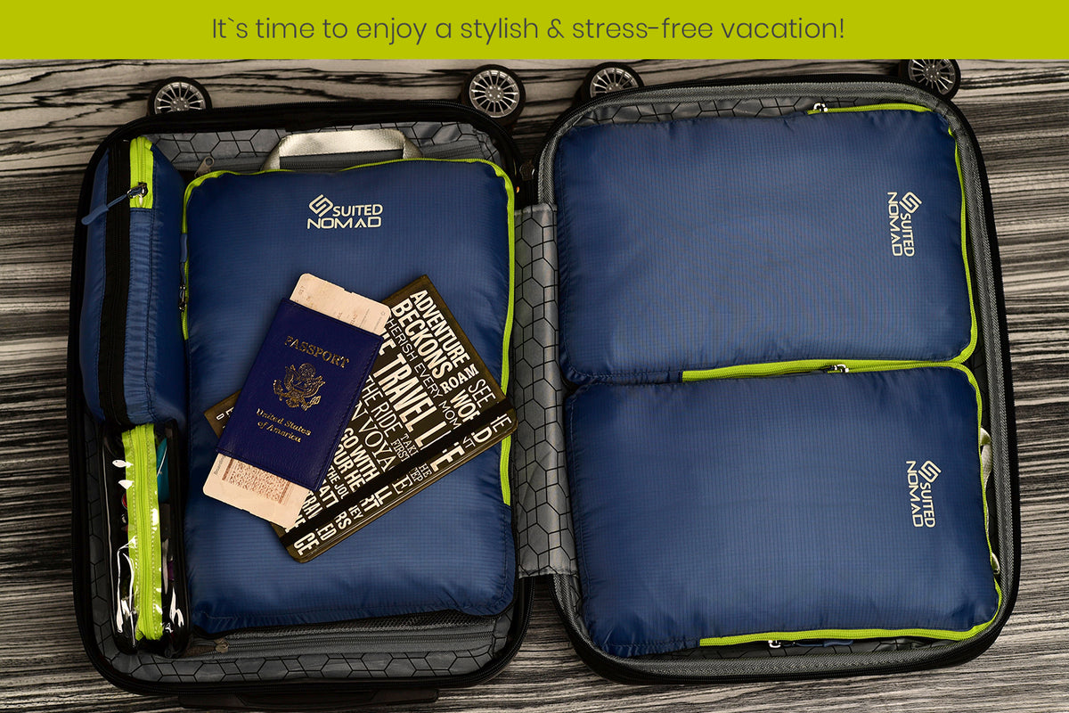 Compression Packing Cubes Set, Ultralight Travel Organizer Bags and To