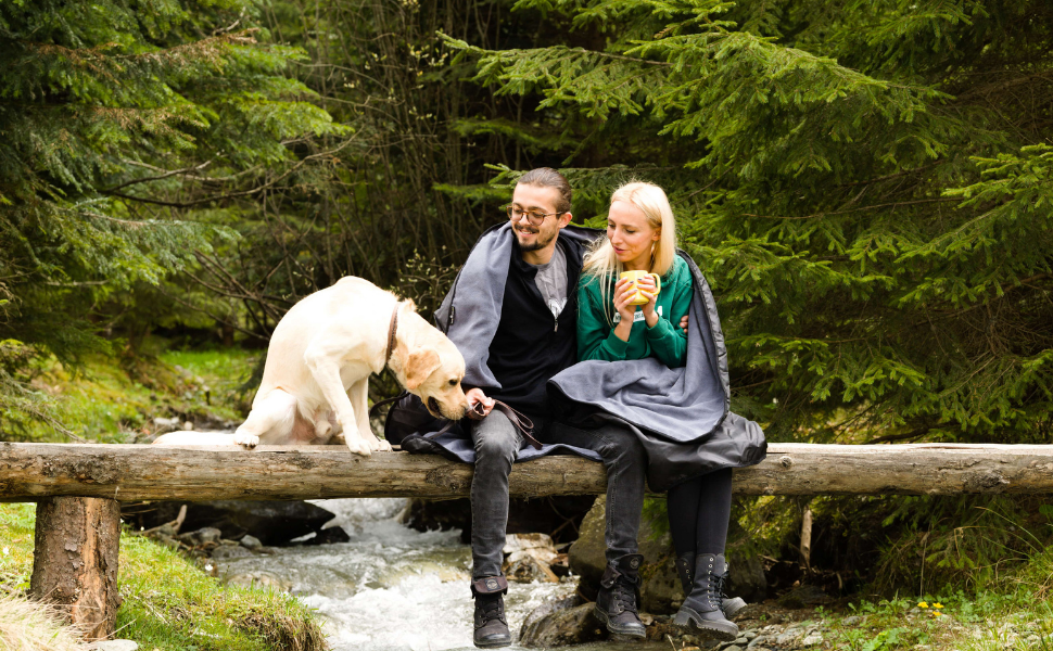 XL Waterproof Windproof Thick Fleece Outdoor and Stadium Blanket