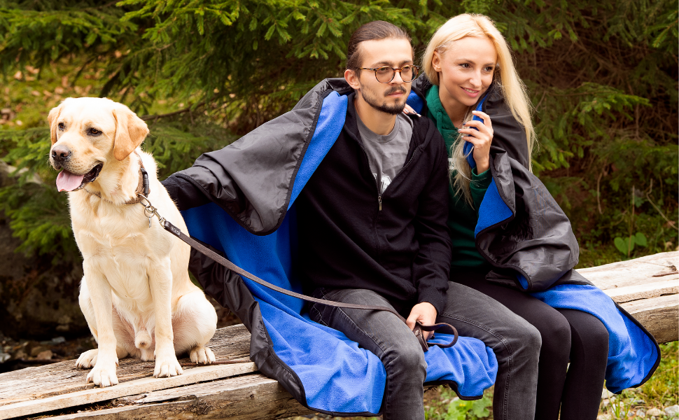 XL Waterproof Windproof Thick Fleece Outdoor and Stadium Blanket