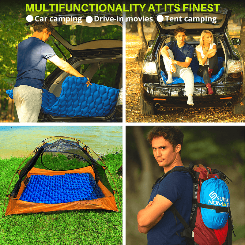 Double Sleeping Pad for Camping 3 in Thick 2 Person Inflatable